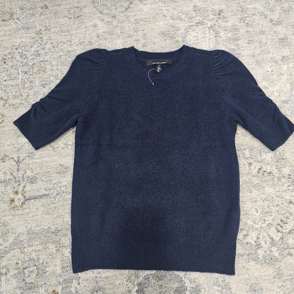 White House Black Market Short Sleeve Sweater With Puff Sleeves, Size XS, NWOT